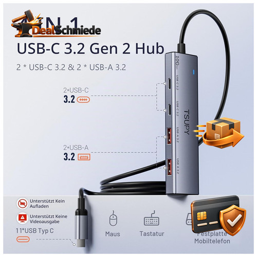 Usb hub 10gbps - 10gbps, 2x